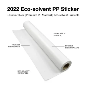 0.16mm Waterproof Self Adhesive Eco Solvent PP Sticker for Digital Printing