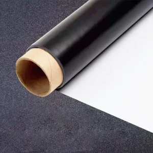 030 Black and White Ceiling Stretch Film Black Polyvinyl Chloride (PVC) Stretch Film for Exhibition Setup and Curtain Wall Use