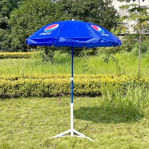 1.8m Sun Umbrella Outdoor Large Manual Open Custom Logo Print Advertising Promotional Commercial Beach Umbrella Parasols