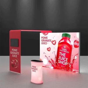 10 x 10ft Cosmetic Portable Trade Show Booth Light Box Backdrop Beauty Backlit Modular Exhibition Booth Expo Stand for Skincare