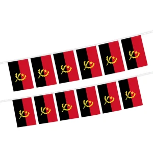 100% Polyester Fiber Flags From Various Countries Durable Small Rope String with Customized logo Mini Flag