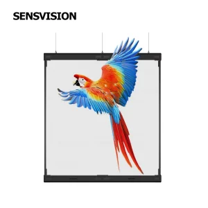 1000mm All in one P3.9 16bit HD Flying LED Advertising Holographic Invisible Screen for Indoor Stage Showroom Video Meeting Room