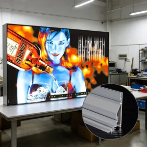 100mm SEG Fabric Light Box Aluminum Profile Frameless Light Box Frame Material for Advertising Display