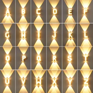 10W 11W 12W LED 24 Letter Wall Light Garden Lamp IP65 Outdoor House Decoration Lighting Corridor Aisle Light