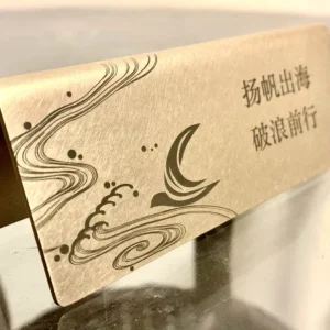 10cm Brass Table Top Sign Holder Stand Customized Logo Number Plate for Restaurant Hotel Cafe Conference & Exhibition