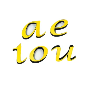 10cm Lowercase Letters DIY Mirror Acrylic Gold Waterproof Eco-Friendly Wall Sticker 3D Italic Letter Modern Home Decoration