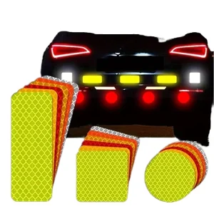 10pcs Anti collision Warning Reflective Car Stickers Reflective Safety Tape for Trunk Decoration Car Warning Decals Accessories