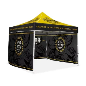10×10 Canopy Tent With Walls Waterproof UV Resistance Popup Custom Logo Print Outdoor Tent