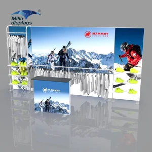 10×10 Free Standing Aluminum Profile Fabric LED Lightbox Display Shelf Rack Backlit Backdrop for Cosmetic Jewelry Exhibition