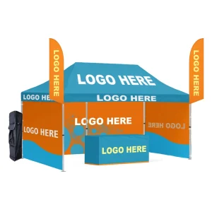 10x10ft & 3×3 Pop up Advertising Tent with Aluminum Alloy Frame Oxford Fabric Easy Setup Portable for Trade Shows Outdoor Events