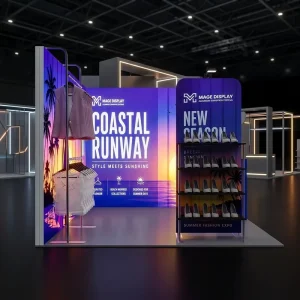 10x10ft Custom Lightbox Trade Show Booth Backlit Trade Show Display with Booth Lighting and Double Sided Lightbox