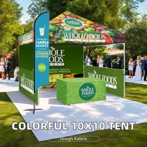 10x10ft Custom Quick Set Aluminum Pole Extended Waterproof Pop-Up Advertising Tent Custom Logo for Trade and Sport Event