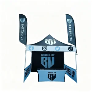 10x10ft Promotional Custom Print Event Pop up Tent Business Gazebo Canopy Folding Tent with Flag Wall Trade Show Tent
