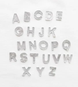 10x14mm White English Letters Mixed Resin Beads Glue on Stud Earring and Flatback Bead Glue on Finger Nail As Decoration