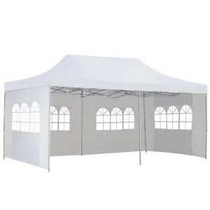 10×20 Branded Exhibition Canopy Tent Pop Up with Side Waterproof & UV Protection Steel Frame