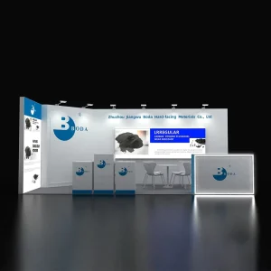 10×20 ft Trade Show Equipment Easy and Quick Installation of Seg Light Box Commercial Display Light Box Booth With Counter