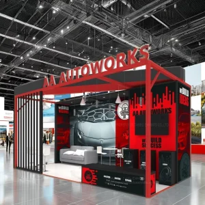 10x20ft Modular Exhibition Stand Custom Portable LED Light Box Trade Show Booth Reusable Tension Fabric Display