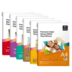 115g 135g 150g Self Adhesive Glossy A3 A4 Photo Paper Sticker Inkjet Waterproof Photo Paper Glossy Inkjet Adhesive Photo Paper