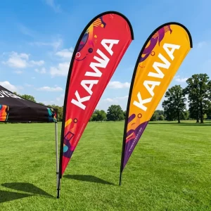 11FT Custom Advertising Swooper Business Sign Flag Pole Kit Flags Banners&DIsplay Accessories for Sales and Beach Promotion