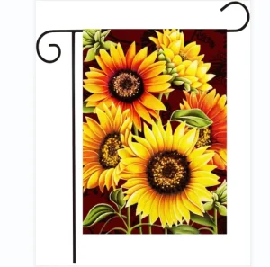 12*18inch Double Sided Small Polyester Flag Banner Flowers Summer Sunflower Car Linen Garden Flags
