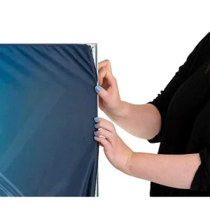 120mm Advertising Lightbox Backlit Back Wall LED Light Box Displays Mobile Exhibition Stand LED Roll up Backlit Light Box