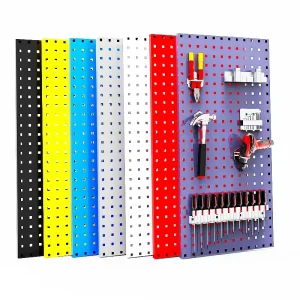 120x150cm Modular Pegboard Wall Grid System Workshop Panels Cloth Metal Heavy Duty Storage Racks for Bathroom and Bag