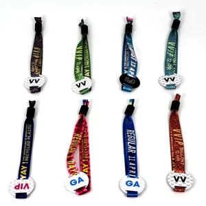 13.56MHz RFID Fabric Wristband Asset Tags and Labels Woven Bracelet Passive NFC Disposable Wristband for Event