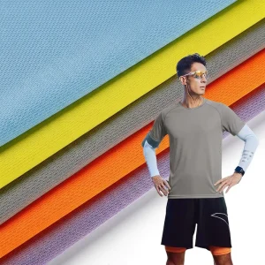 135GSM Polyester Bird Eye Mesh Fabric For Athletic Running And Training Wear 8001