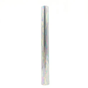 14UM Thickness Eco Friendly PET Material Rainbow Decorative Holographic Heat Transfer Foil Used on Textile