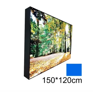 150*120cm Edge Lit Light Box Double Side Illumination UV 3P Fabric Anodized Aluminum Frame Free Standing