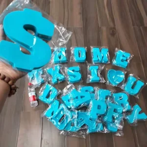 16Cm 26 Alphabet Silicone Mold Capital Letters LED Light Crafts for DIY Handmade Birthday Wedding Crystal Epoxy Resin Decoration