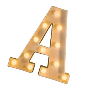 16cm Luxury Alphabet Letter LED Luminous Number Lamp Battery Night Light for Home Birthday Wedding Christmas Party Decoration