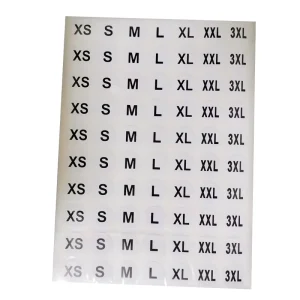 19mm XS Size Adhesive Stickers 7 Sheet Customizable Digital Printing Clothing Drinkware Labels Household Use