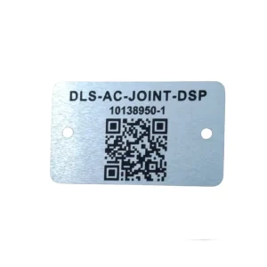 2*2 Inch Laser Engraved Custom Anodized Aluminum Metal Plate with Company Logo QR Code