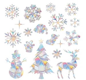 2 Sets Anti Collision Static Glass Sticker Household Decoration Christmas Window Sticker