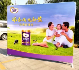 2.3×2.3m Advertising Event Banner Singlesided Doublesided Wedding Team Training Banner Stand Signage