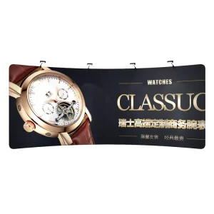 20′ X 20′ JR C34 Trade Show Wall Banner Frame Tension Fabric Display Curved Backdrop Dye Sublimation Printed