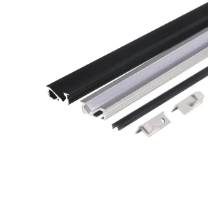 20X9mm Black LED Aluminum Profile For Cabinet LED Lighting