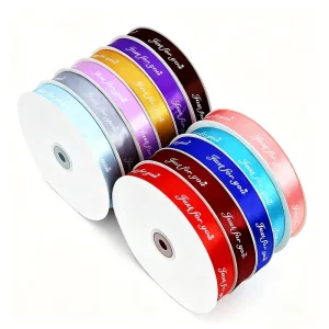 20mm Valentine’s Day Solid Color 100% Polyester Ribbon Garment Webbing and Gift Wrap Bows