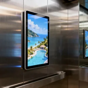 22-Inch Indoor Elevator LCD Advertising Display Wall Mounted Digital Signage for Shopping Mall with Text SDK Function