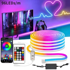 24V LED Neon Light Strips Smart APP Control RGBIC IP65 Outdoor Waterproof Neon Flexible