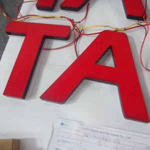 24V Red LED Channel Letters Signage for Retail Shop Office Water Resistant Easy Installation Indoor Outdoor Use