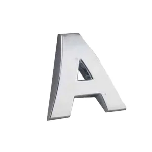 25mm Custom 3D ABS Plastic Chrome Car Letters Personalized Logo Stickers for Vehicles