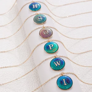 26 Alphabet Color Changing Pendant Necklace for Kids Children’s Personalized Jewelry Birthday Gift