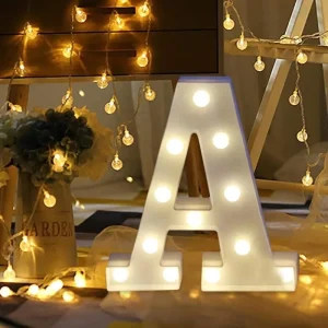 26 English Alphabet Home Decor Party Grand Words Marquee Light Letters Sign Mini Valentine’S Day Wedding Led Light up Letters