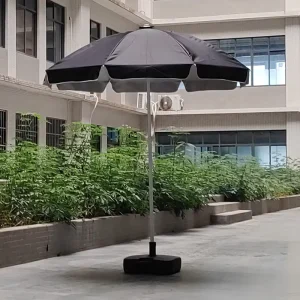 2M Modern Outdoor Cafe Hotel Dining Advertising Sun Shade Middle Pole Steel Frame Polyester Beach Parasol Park Gym Height