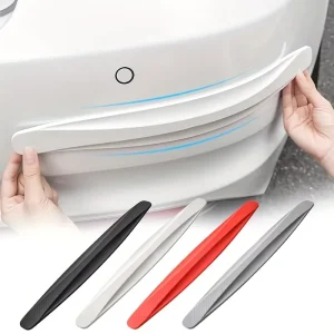 2PC Universal Anti-Collision Protector Rubber Car Front and Rear Corner Car Body Bumper Anti-collision Strip Decorative