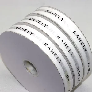 2cm 3/4″ Inch Customized Printed Grosgrain Ribbon Roll Fashion for Wedding Anniversary Decoration
