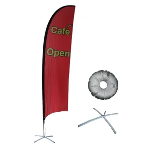 2m 3m 4m 5m Feather Flag Flags Banners Pole Custom Advertising Base Sale Sign Kit Stand Beach Flag