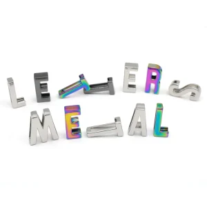 3/4″ 1″ Hollowed Metal Zinc Alloy Silver Gold Plated Alphabet Slide Letter for Bag Clothing Belt